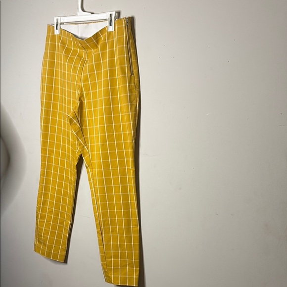 a new day Mustard Checkered Chinos - Picture 4 of 6